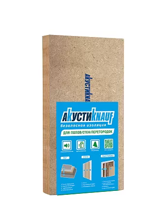 Мягкая древесноволокнистая плита АкустиКНАУФ 12х600х1250 / 6 м2 / 8 плит